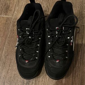 Fila  Black and Red Sneakers. Size 8